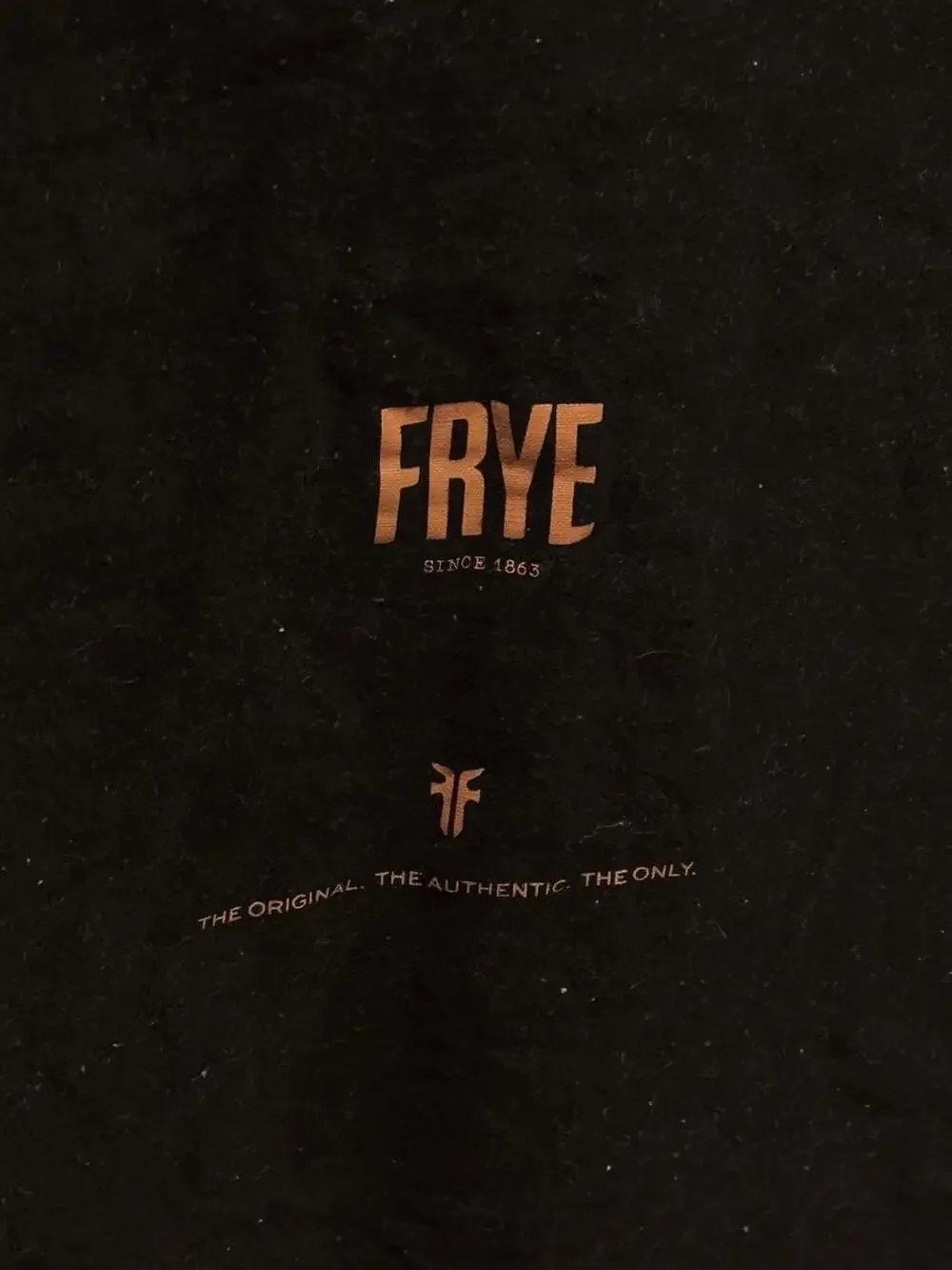 FRYE Black Cotton Drawstring Dust Bag Storage Dustbag